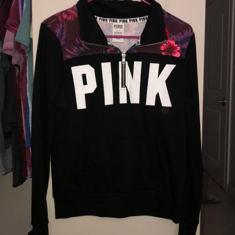 PINK Quarter Zip Sweatshirt size S